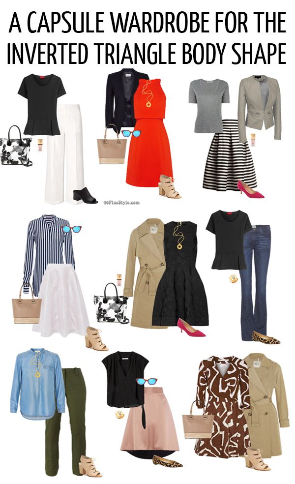 Capsule wardrobe for the inverted triangle body shape