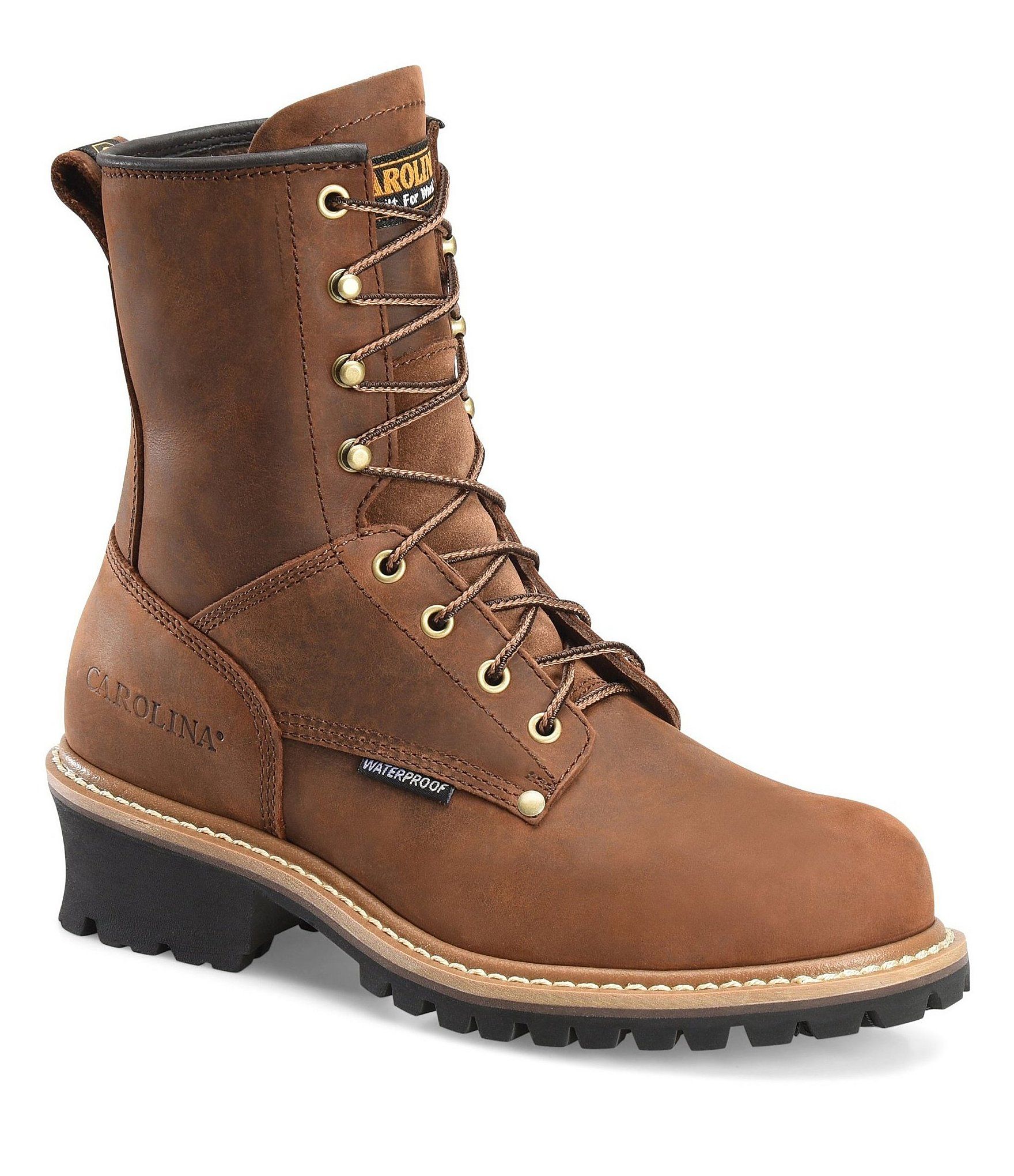 Carolina Men’s Elm 8 Waterproof Steel Toe Logger Work Boots – Copper Crazy Horse 9M