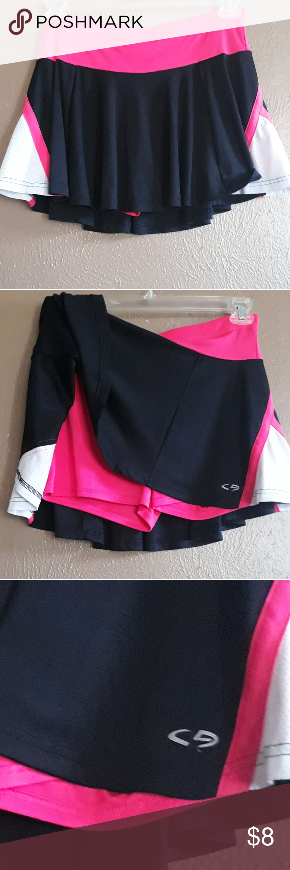 Champion Gear Tennis Skirt pink/black Jr XL Champion Gear Tennis Skirt pink/blac…