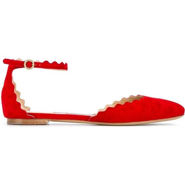 Chloé Lauren flat pumps ($298) ❤ liked on Polyvore featuring shoes, pumps, re…