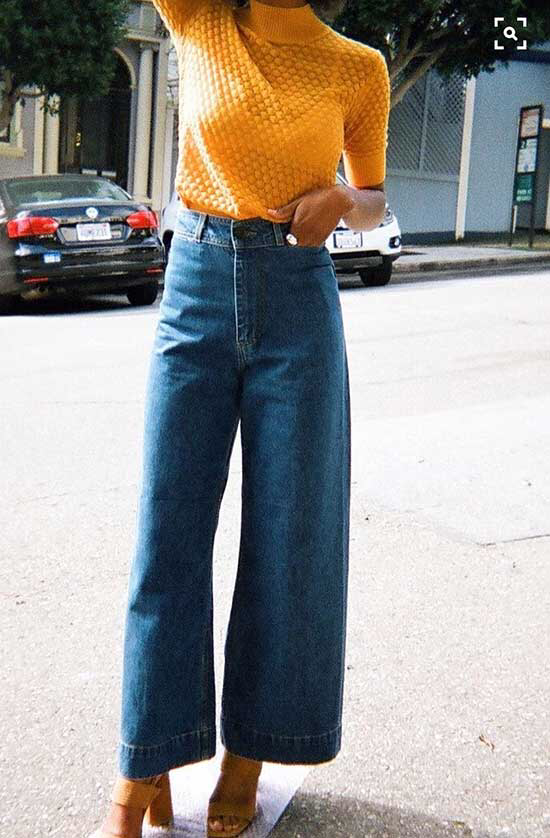 Cropped High Waisted Wide Leg Pants Outfit 2019