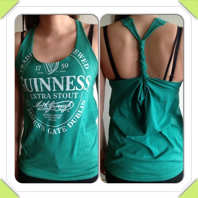 DIY Damsels: Make a Tank Top from a Guy’s T-shirt – really cute! Good Will for…