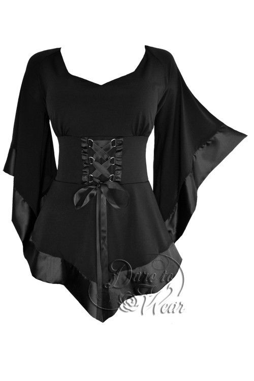 Dare To Wear Victorian Gothic Women’s Treasure Corset Top in Black