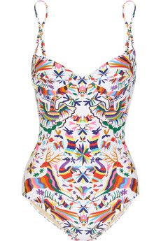Embroidered Technicolor Swimsuits