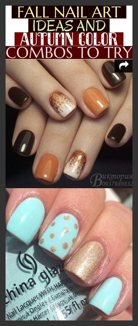 Fall Nail Art Ideas And Autumn Color Combos To Try – #nailartdesigns herbst nail…