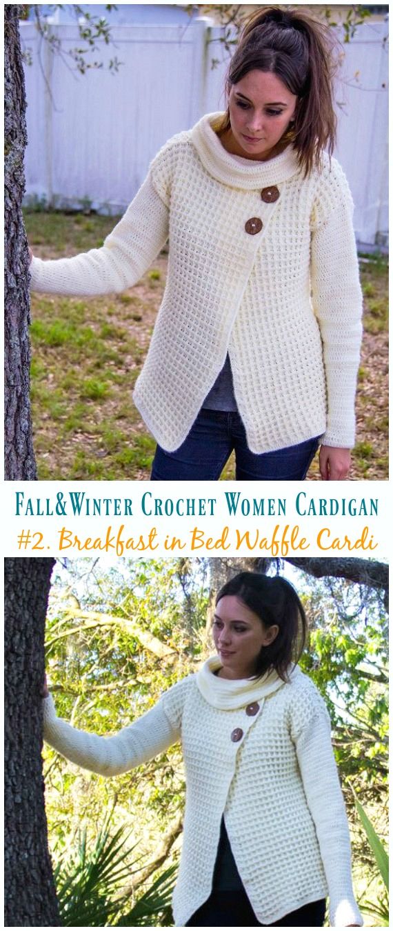 Fall & Winter Women Cardigan Free Crochet Patterns