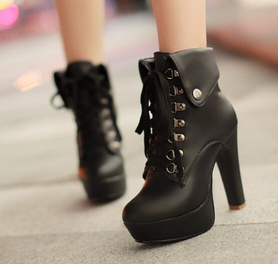 Fashion cute heels martin boots
