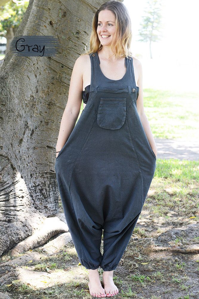 Funky Unisex Overalls, Pure Cotton Overalls, Loose Fitting, Handmade Maternity Trousers, Harem Jumpsuit, Men Baggy Overall