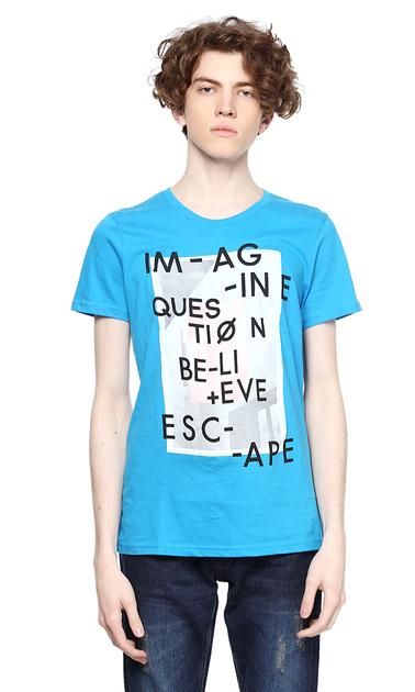 Graphic Print T-Shirt – Turquoise