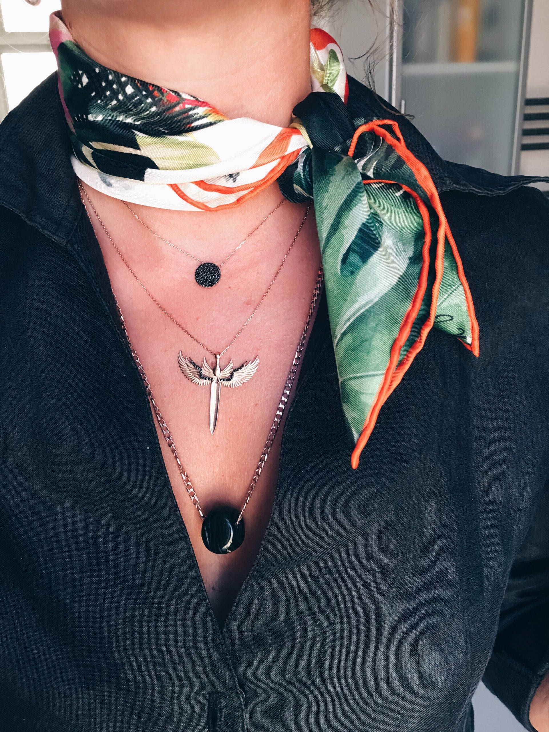 #HexiSilk Silk Scarf, neck scarf, bandana, Instagram: Sündüz Öztürk Design