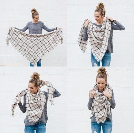 How To Wear A Blanket Scarf Outfits Winter Big Scarves 63+ Ideas