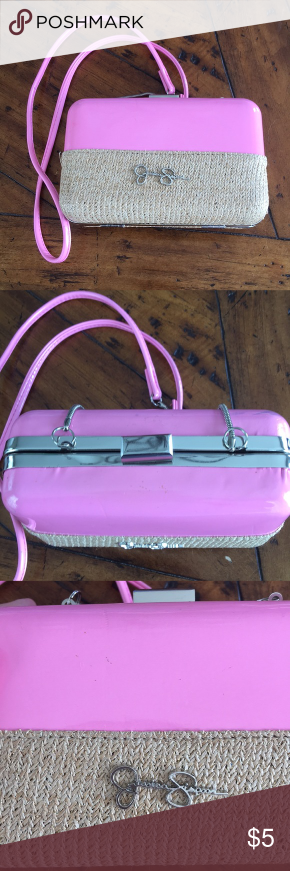 Jessica Simpson pink handbag Jessica Simpson pink handbag. Used only once but do…