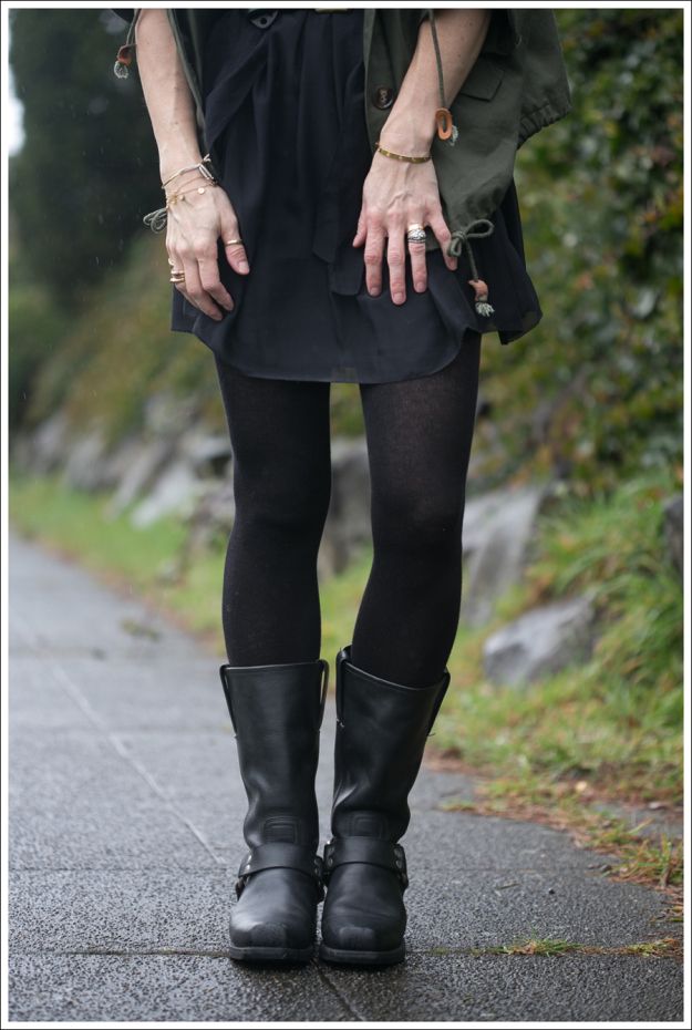 LBD with Frye Harness Boots…