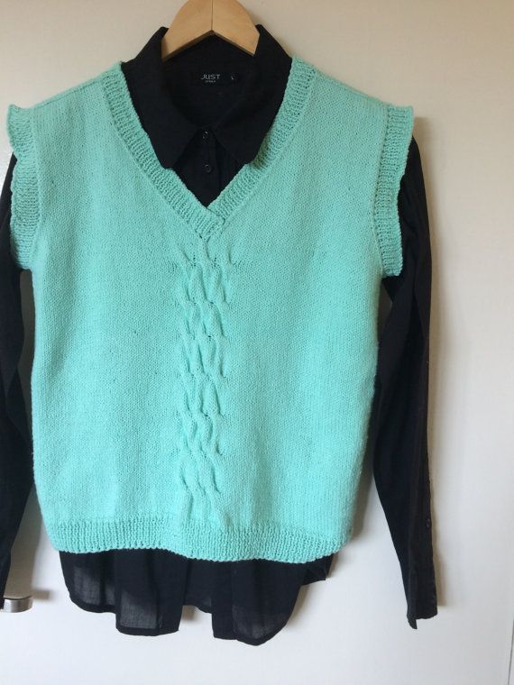 Ladies Vest   Hand Knitted Top   Handmade , Ladies Vest , Hand Knit , Handmade Item , Handmade Gift  Ladies Gift , Clothing ,  Gift For Her