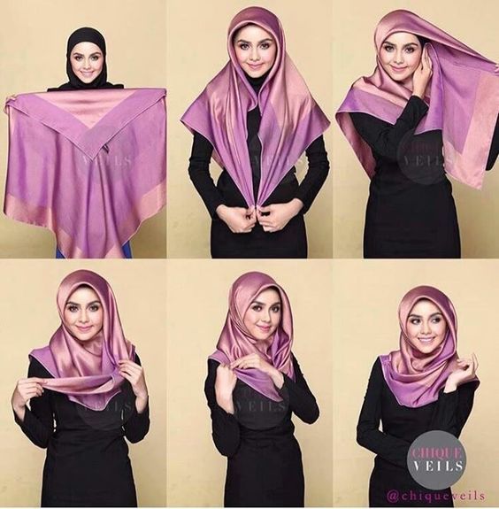 Latest Beautiful Hijab Styles Tutorial 2018-19 Different Face Shapes