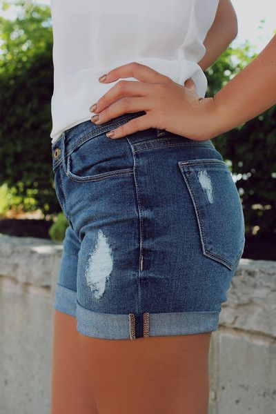Medium Wash High Waisted Boyfriend Shorts | UOIonline.com: WOmen’s Clothing Bout…