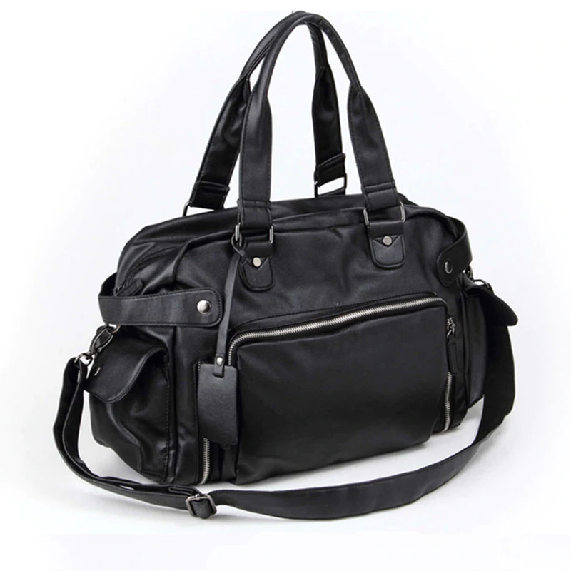 Men Bags Leather Travel Bags Waterproof Shoulder Luggage Bags For Male Gift 14