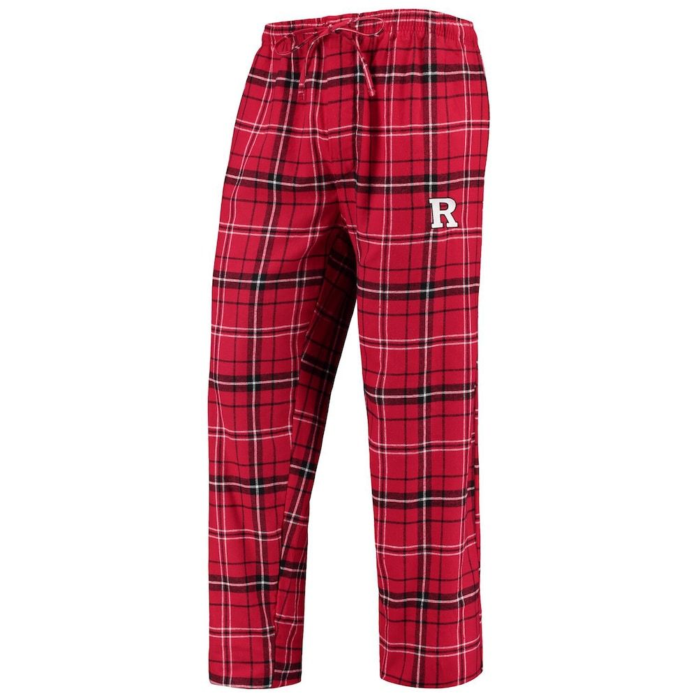 Men’s Concepts Sport Scarlet/Black Rutgers Scarlet Knights College Ultimate Flannel Pants, Size: Medium, RUT Red
