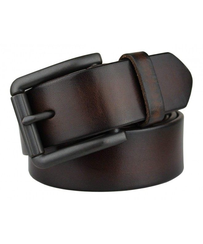 Men’s Genuine Leather Belt Casual Jean Belts for Men – Brown – CN125LRRBOV