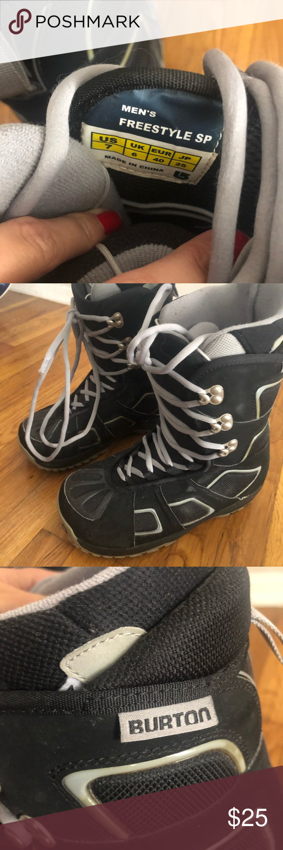 Men’s Burton Snowboard boots Used Freestyle snowboard boots Burton Shoes Boots