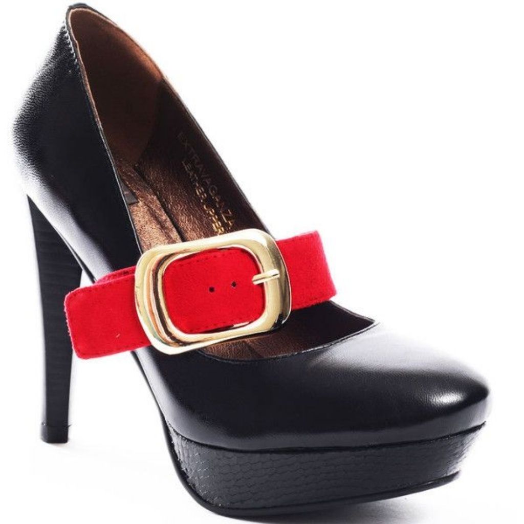 N.Y.L.A. Shoes | N.Y.L.A Extravaganza Platform Heels | Color: Black/Red | Size: 7.5