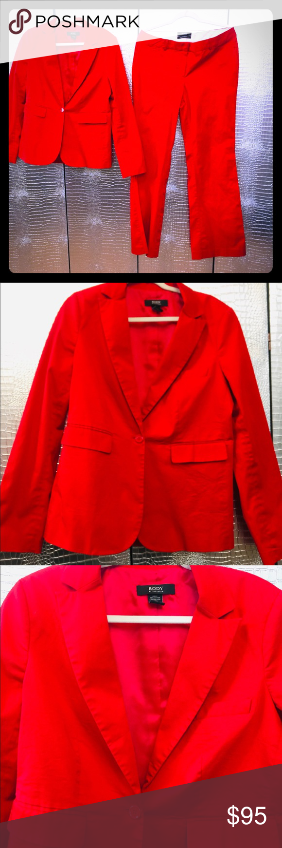 NWT 16/14 TALL Red Blazer and Pants Pantsuit set! NWT 16/14 TALL Red Blazer and …