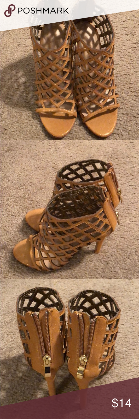 Parisian Gladiator Shoes Parisian Gladiator sandal heels shoes. Size 7. Never be…