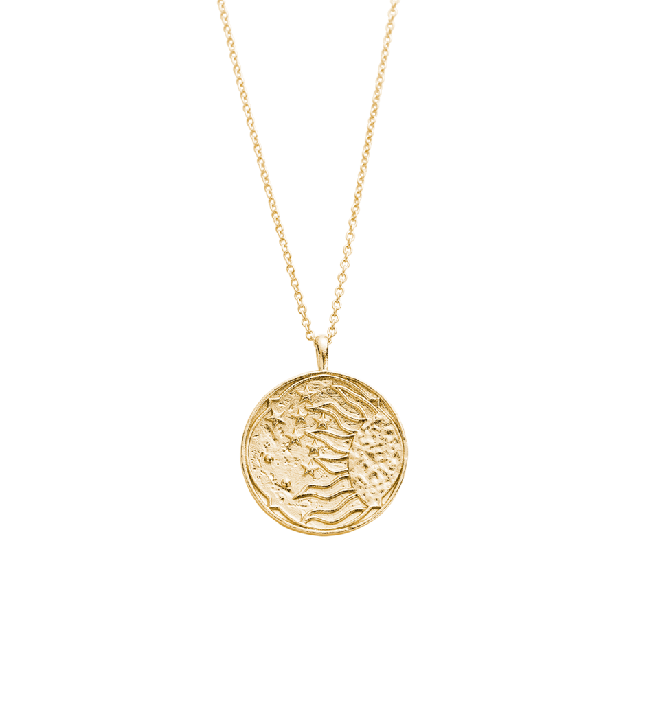 Radiance coin necklace (14k-gold-plated)