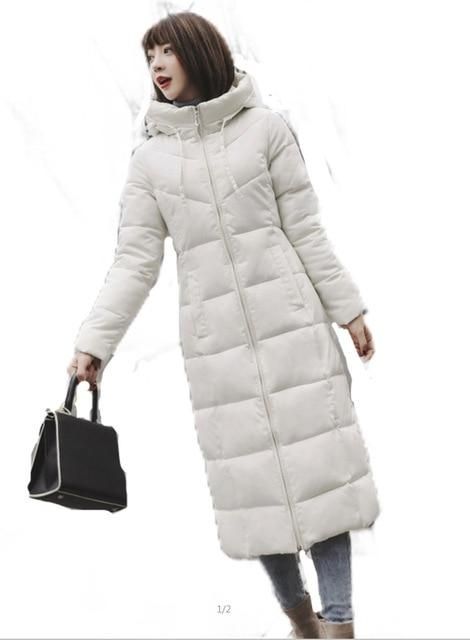 S-6XL autumn winter Women Plus size Fashion cotton Down jacket hoodie long Parkas warm Jackets Female winter coat clothes – Army Green L