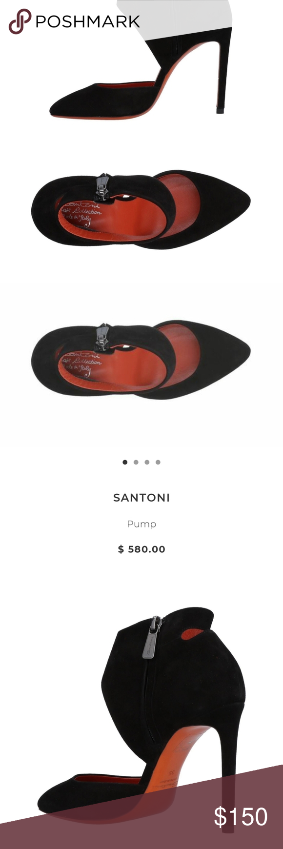 Santoni shoes Black Santoni women shoes. Worn once. Have box, dust covers and ca…