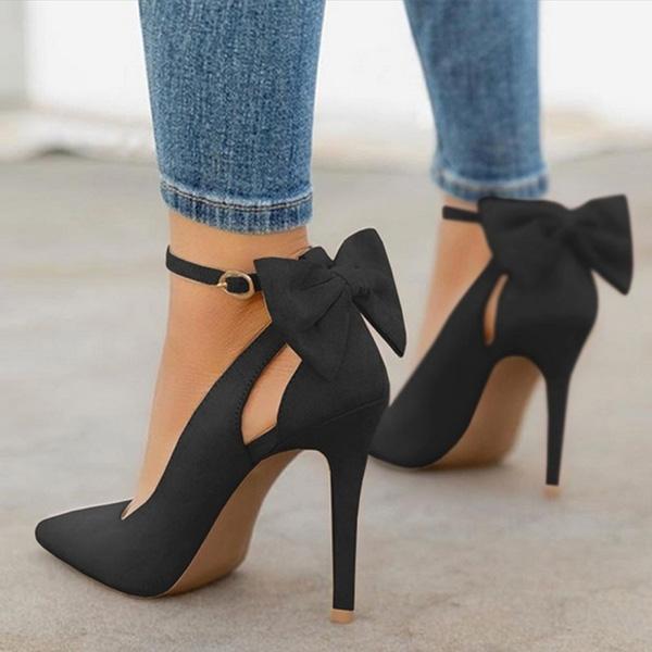 Sexy Pointed Toe Buckle Strap Butterfly High Heel