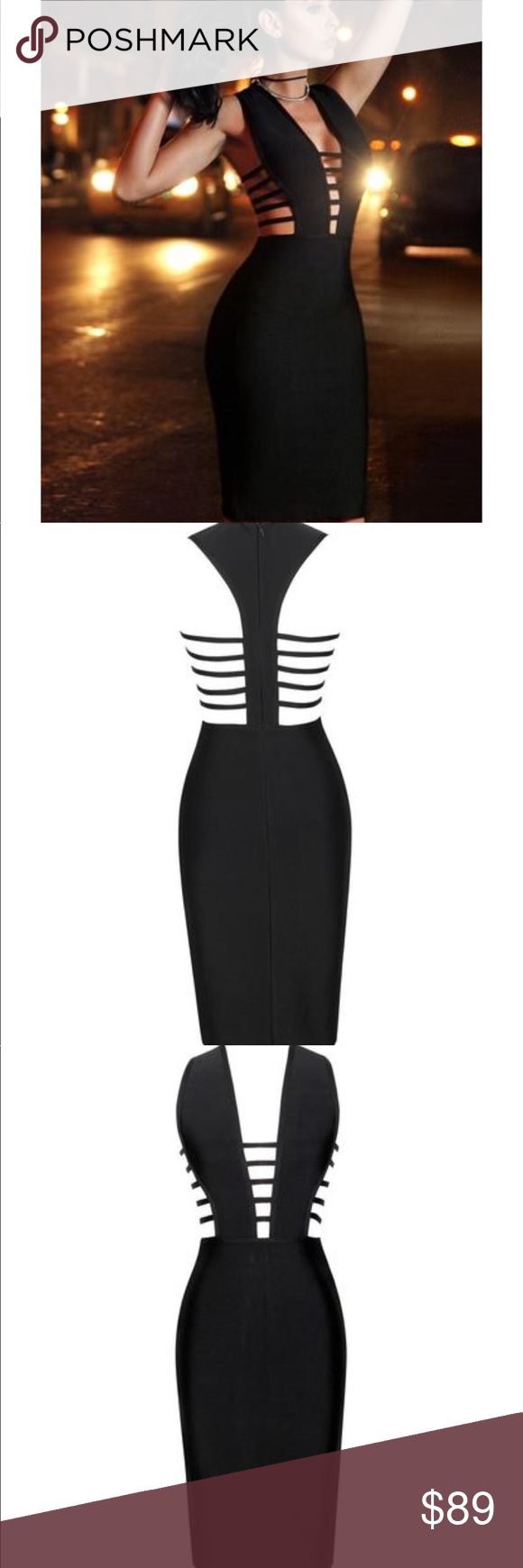 Sexy sexy!! Black cut-out bandage dress!! Black cut-out bandage dress!! Back zip…
