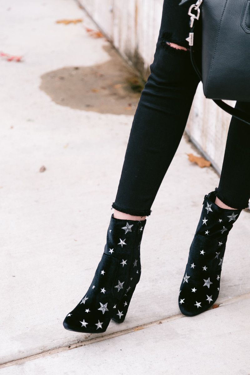 The Miller Affect wearing star booties from Sam Edelman