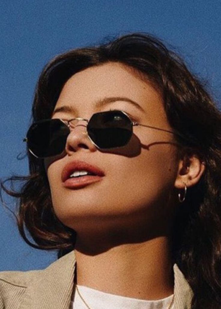 Tiny hexagonal sunglasses for women – discountedsunglasses