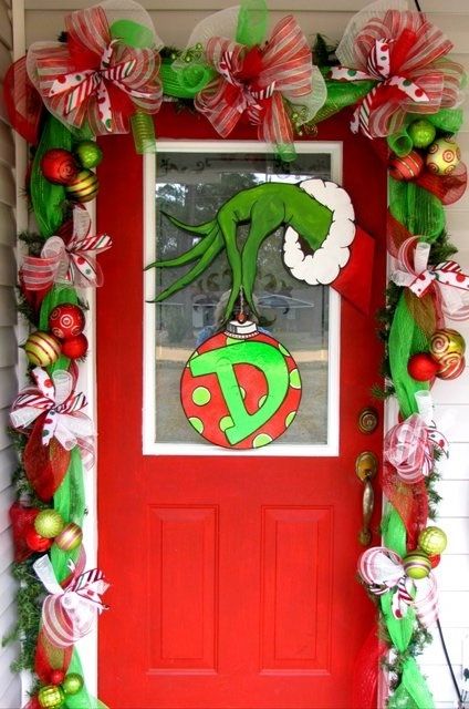 Top 40 Christmas Door Decoration Ideas From Pinterest