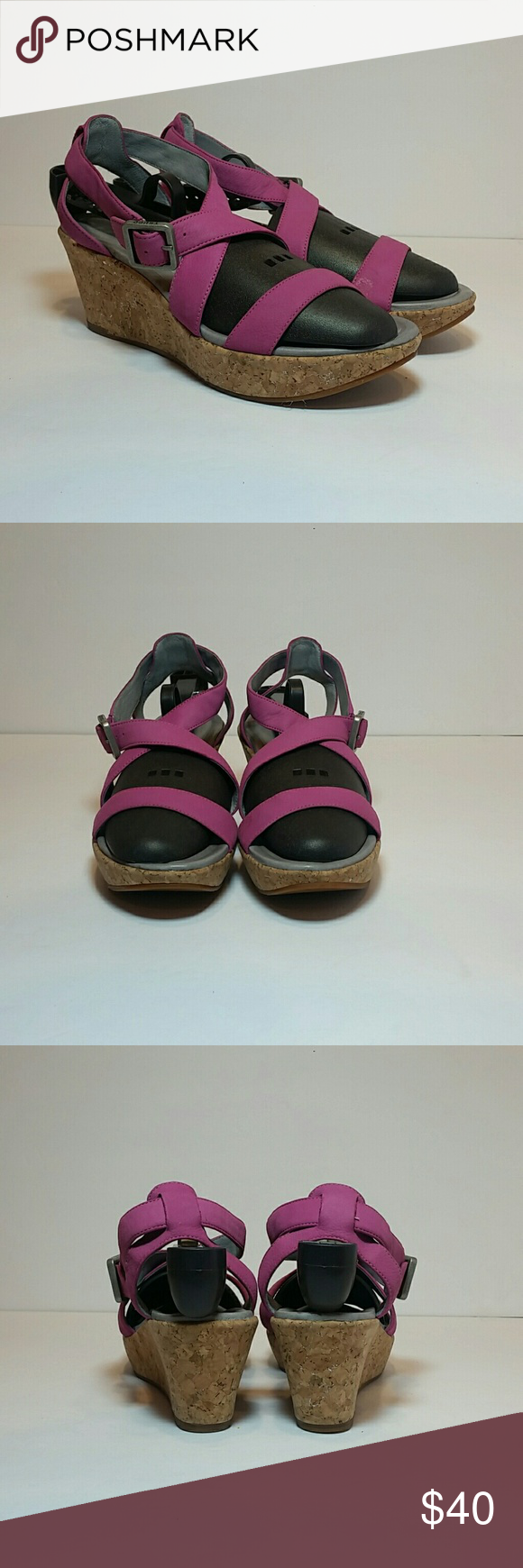 Tsubo Wedge Cork Sandals Tsubo Wedge Cork Sandals Size 7. Slight Discoloration o…