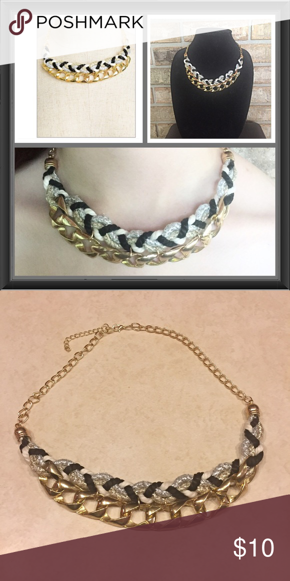Unique & Chic Statement Necklace Gold Unique & Chic statement necklace. Gold cha…