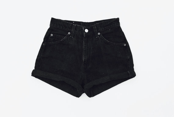 Vintage Levis high waisted denim shorts uniquely styled by Bailey Ray and Co. DE…
