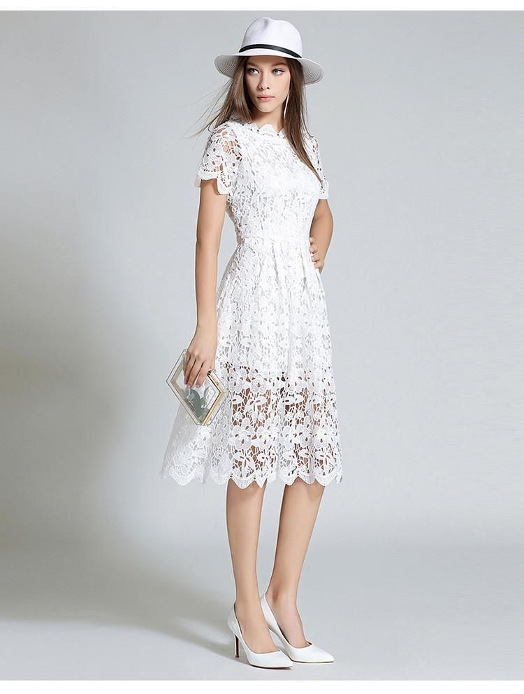 White Lace Midi Dress – Lily & Co.