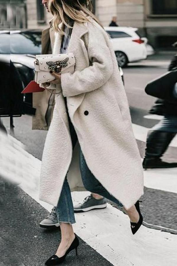 Winter Wool Blends Coat Women Long Slim Thicken Warm Outwear
