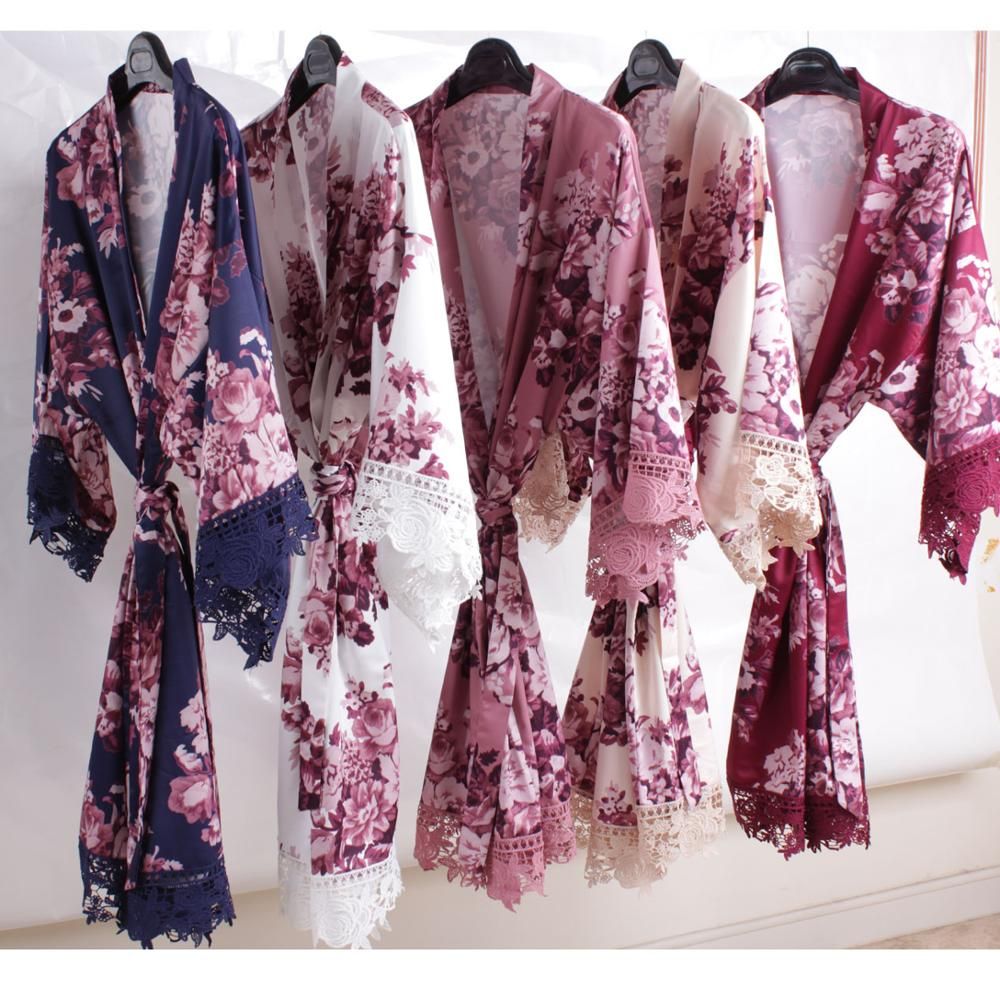 Women Sexy Dress Floral Silk Robes – Buy Silk Robes Women Sexy,Silk Robes Women …