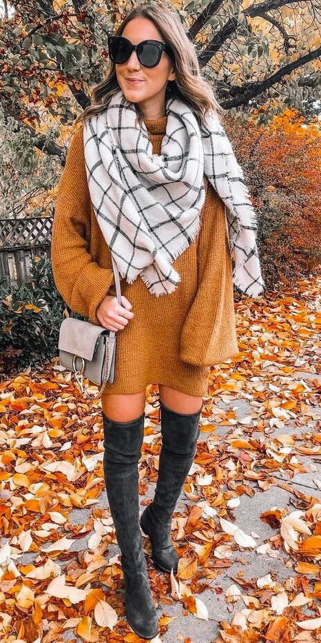Women’s Fashion Fall Winter Outfits Blanket Scarves