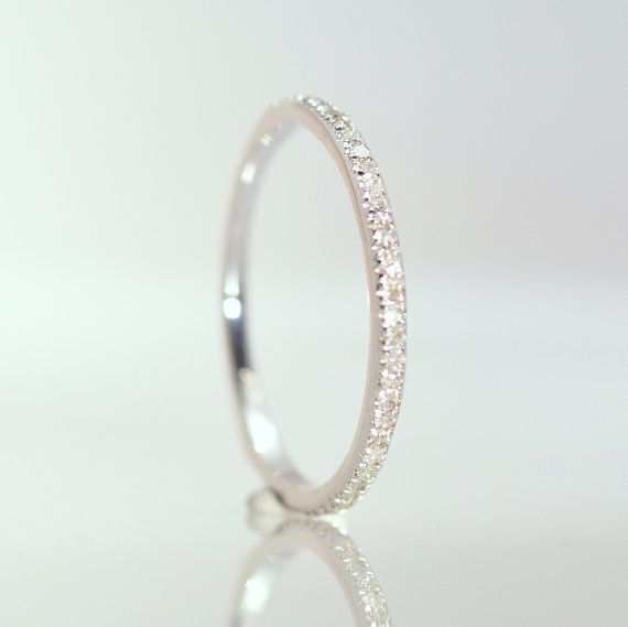 handmade half eternity wedding band, Diamonds wedding band, 14K Gold, classic wedding ring total 0.25 carat diamonds