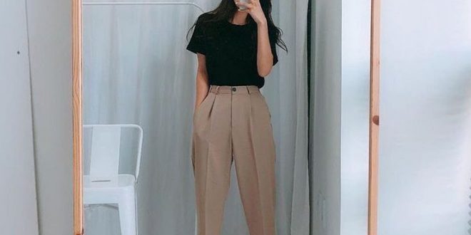 minimalist modern monochrome womens spring summer style, trousers ...