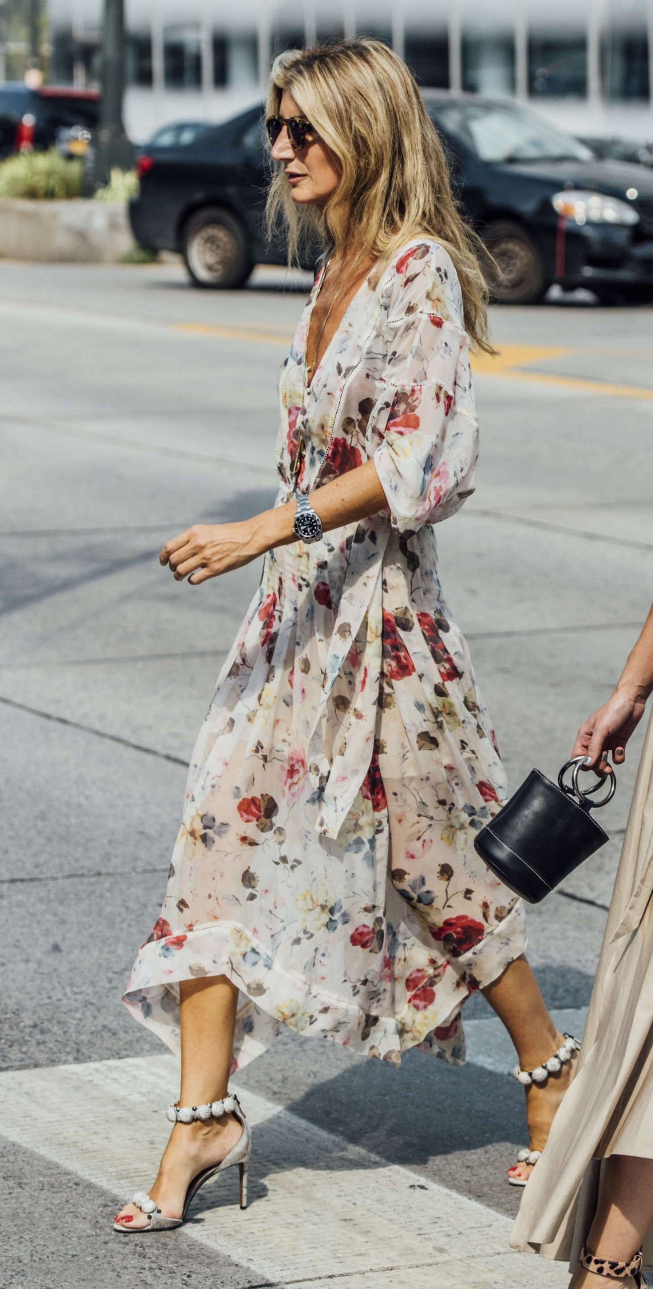 white and floral dress | midi | springtime 25 of the Most Stylish Dresses to Wea…