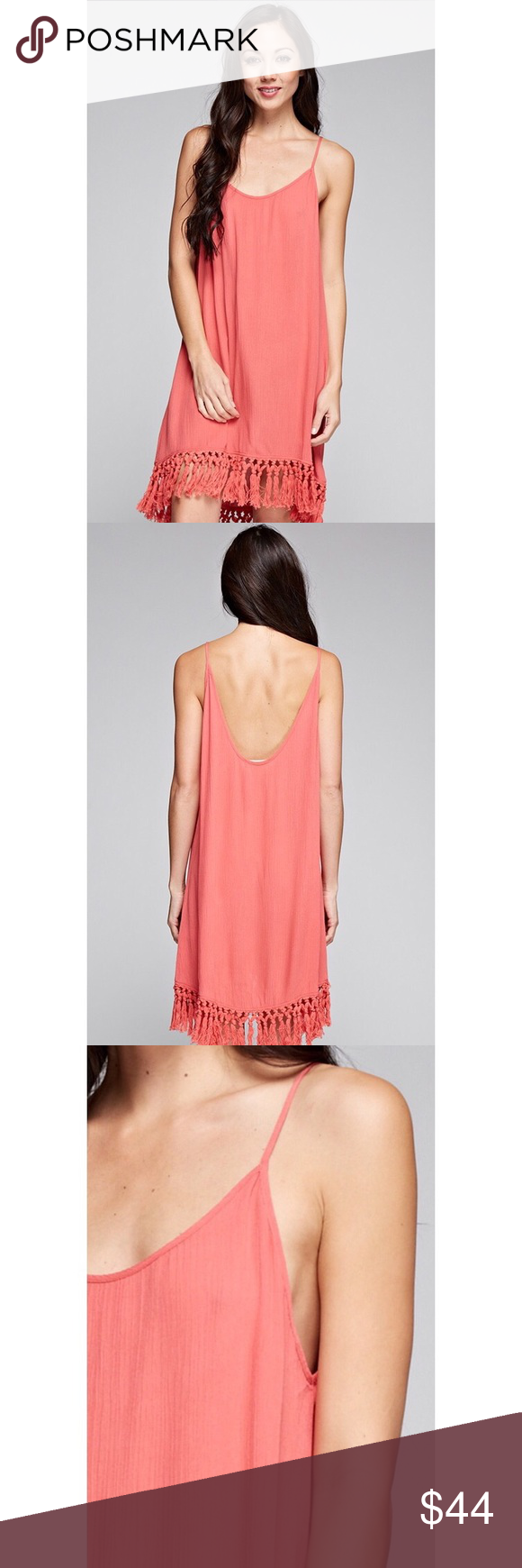 🆕 Best Of All Coral Fringe Dress The casually chic style of the Best of All C…