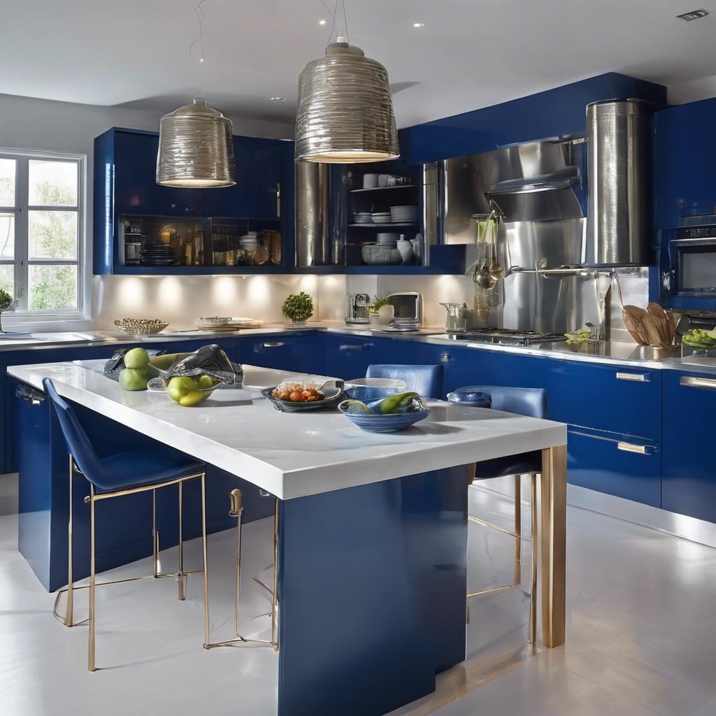 Accentuating ⁢Your ⁤Blue Kitchen Design with ⁤Metallic Finishes