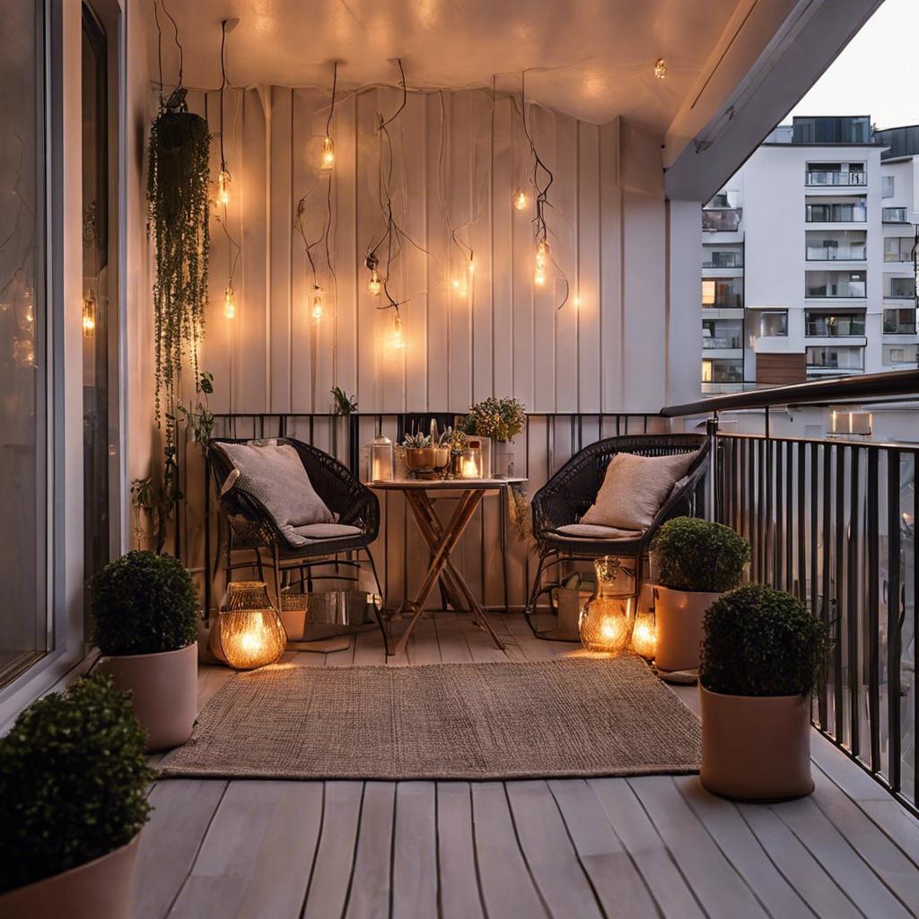 Adding Lighting Elements for Ambiance and Style on Your Small Balcony