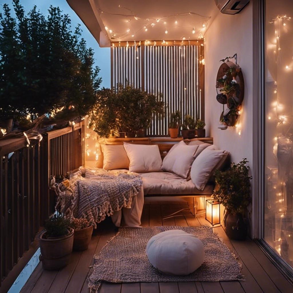 4. ⁤Cozy Ambiance: ⁣Lighting Ideas for Small ⁢Balcony Design