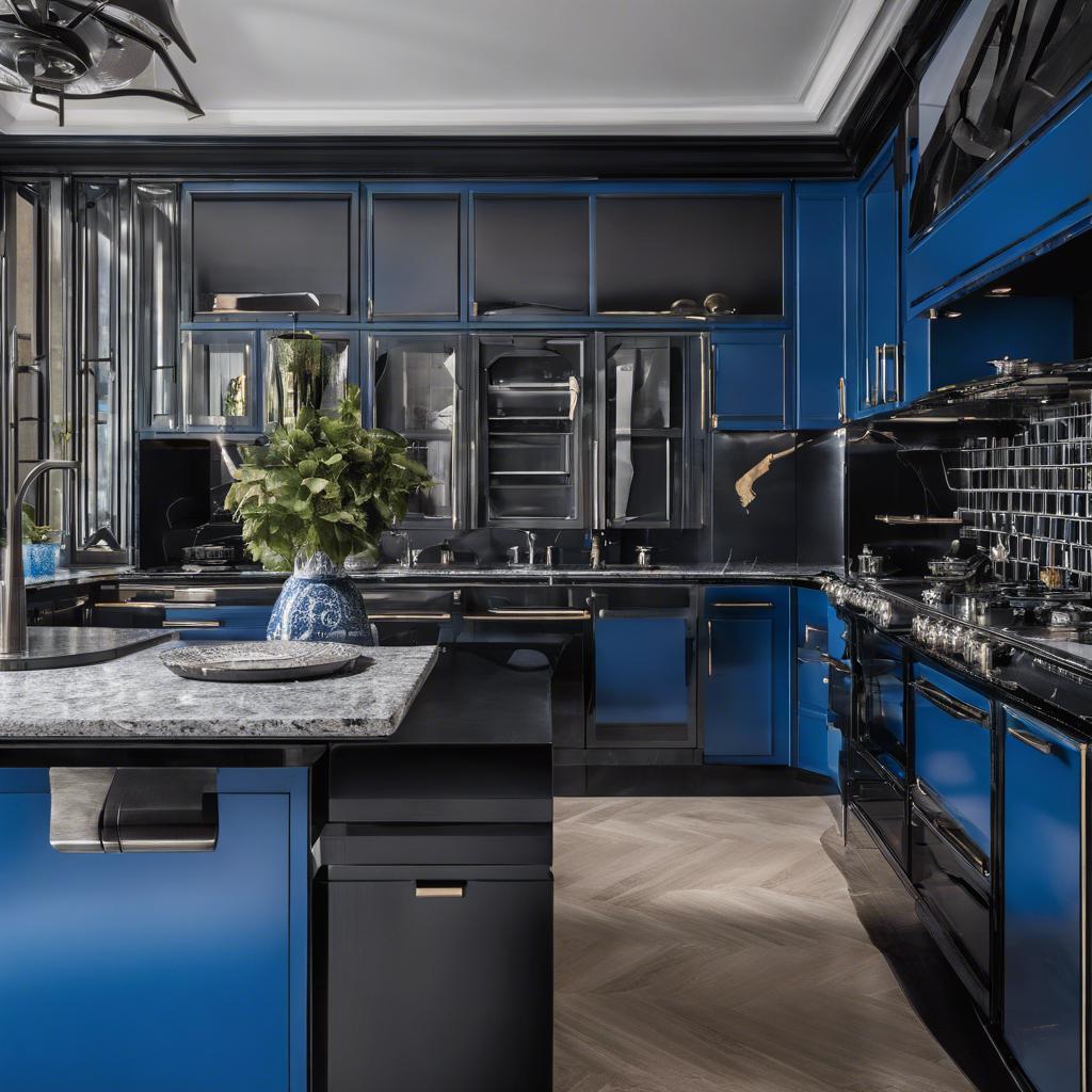 Balancing ​Boldness and Sophistication in Blue⁢ and ​Black⁤ Kitchen Design